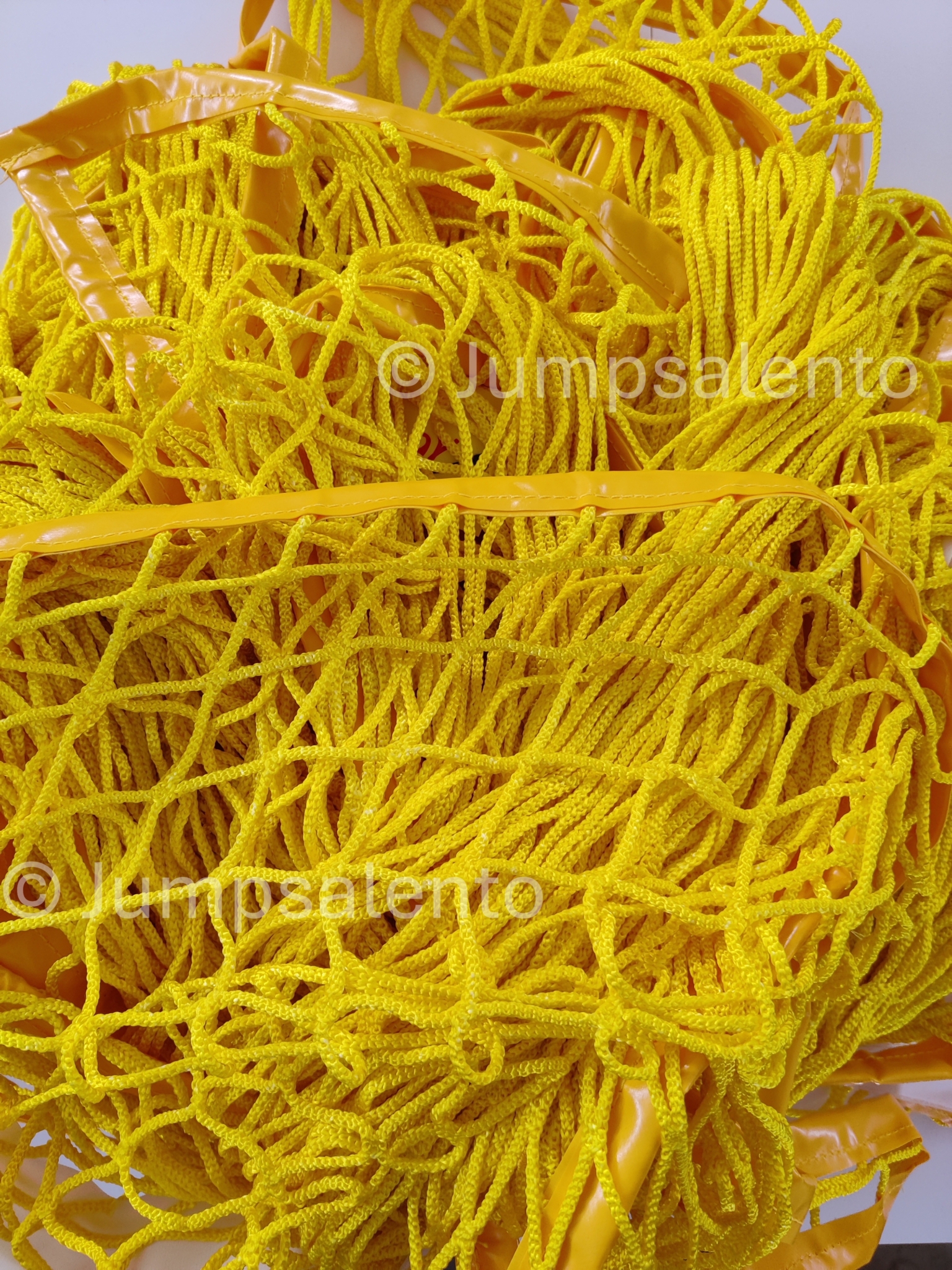 Rete di recinzione per trampolini elastici colore giallo Jumpsalento